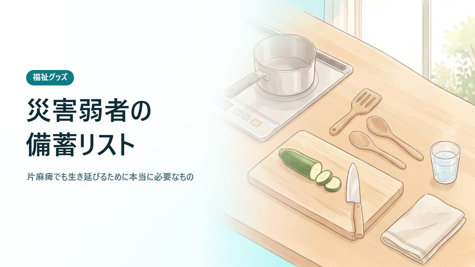 災害弱者の備蓄リスト 片麻痺でも生き延びるために本当に必要なもの