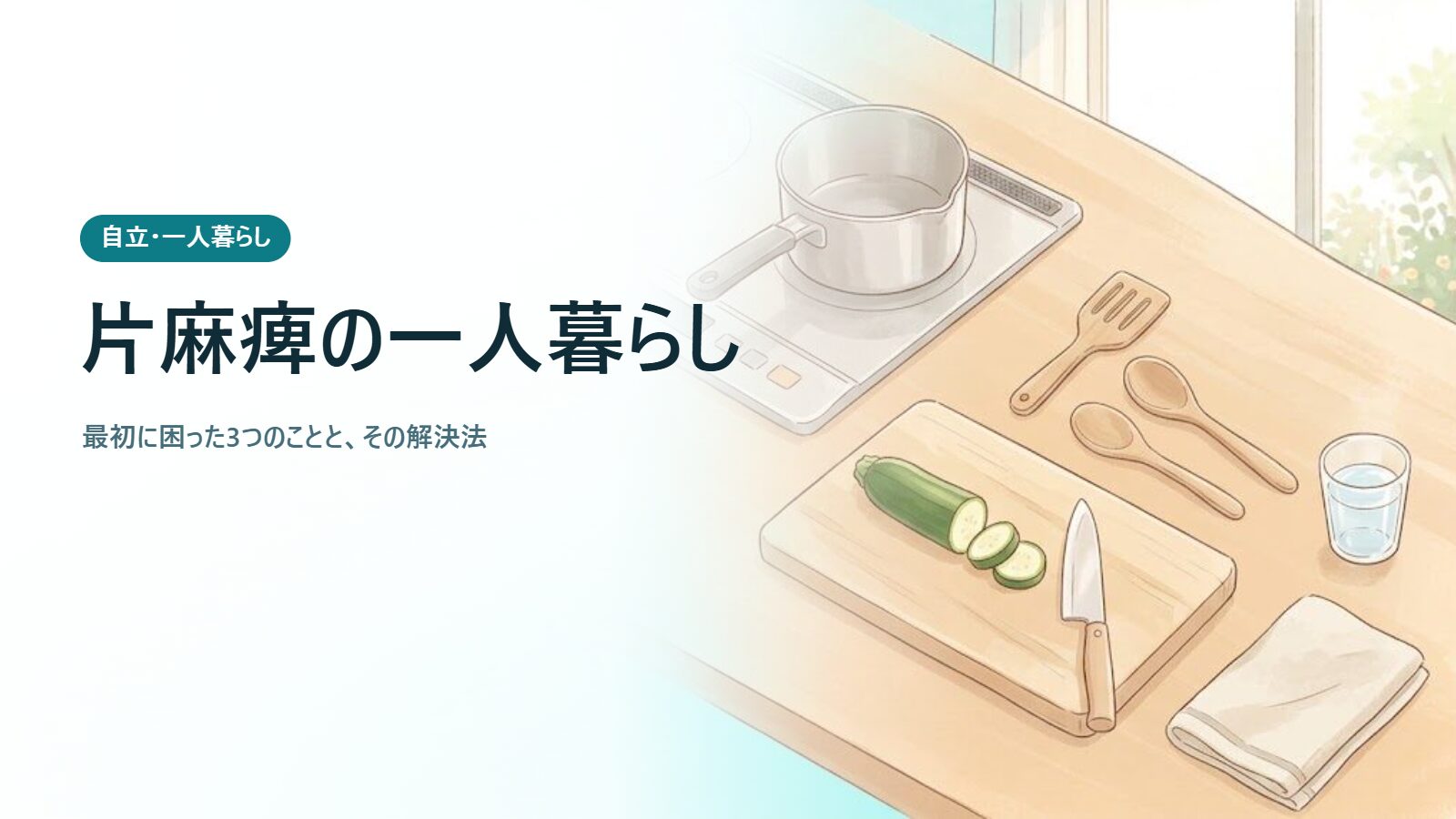 片麻痺の一人暮らし 最初に困った3つのことと、その解決法