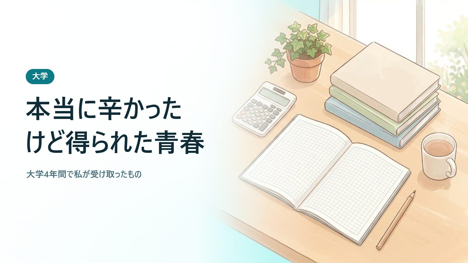 本当に辛かったけど得られた青春 大学4年間で私が受け取ったもの