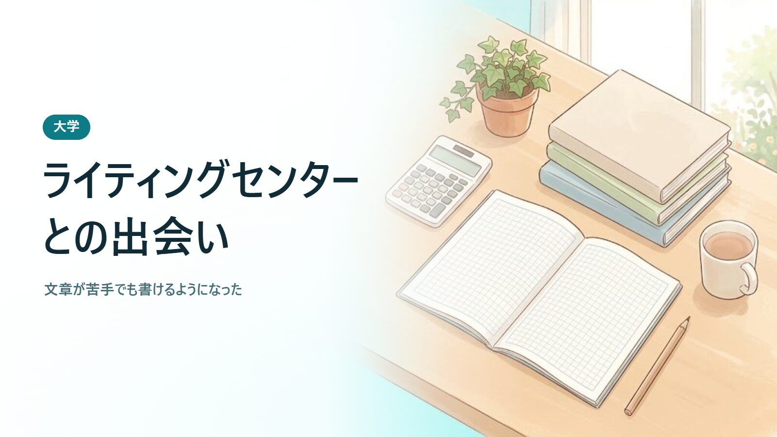 ライティングセンターとの出会い 文章が苦手でも書けるようになった